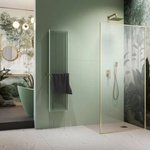 Radaway Параван за душ кабина Radaway Modo F SL II, златисто-прозрачен, 80 см, закалено стъкло 8 мм, десен (10419084-99-01R)