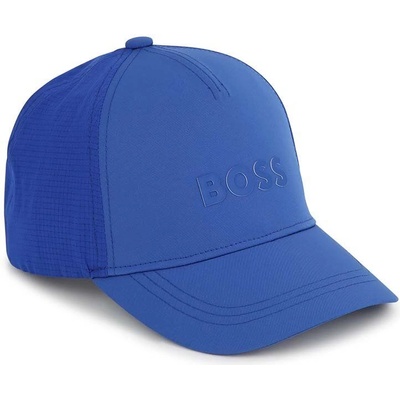 Boss Детска шапка с козирка boss в синьо с апликация (j50945.)