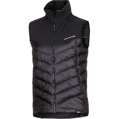 Northfinder pánska outdoorová zateplená vesta JEDRICK blackblack