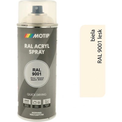 Motip Acryl 400 ml RAL 9001 lesk
