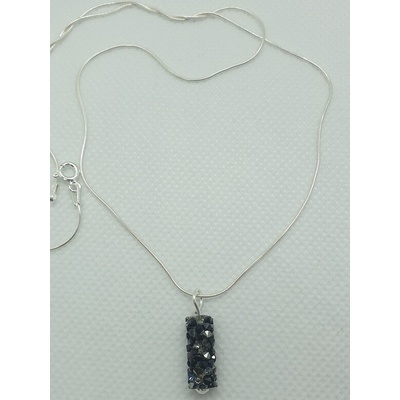 For You Náhrdelník Swarovski elements crystal metal čiernočíry 14539