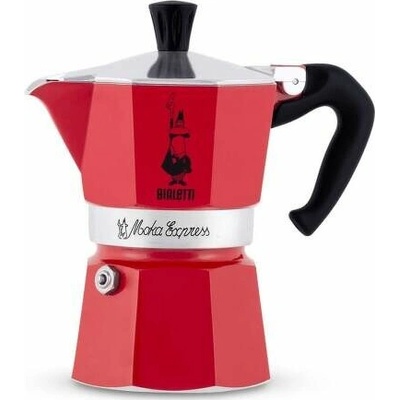 Bialetti Moka Express 6 šálok 300 ml červená