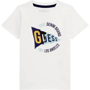 Image 1 of GUESS Тениска в бял цвят за мини момче с щампа и надпис Guess
