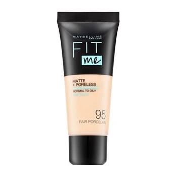 Maybelline Fit Me! Foundation Matte + Poreless 095 Fair Porcelain tekutý make-up so zmatňujúcim účinkom 30 ml