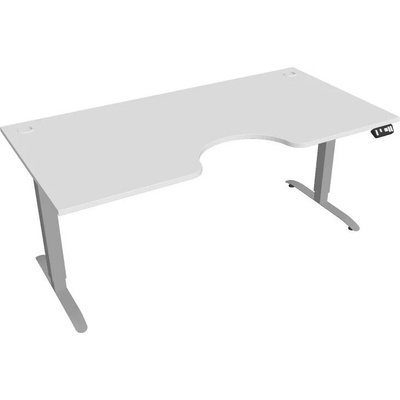 Hobis Office Pro psací stůl Motion MS ERGO 2 Šířka: 180 cm, Barva desky: bílá, Barva kovu: šedá RAL 9006 Šířka 120-180 cm / 27 barevných variant