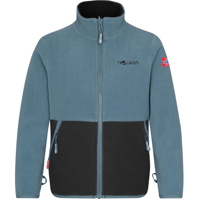 TROLLKIDS Детско поларено яке Trollkids Kid's Storfjord Jacket Fleece jacket - Steel Blue / Black - размер 152 (EU) (703-4008-0218)