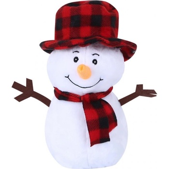 Плюшен снежко със шалче /с коледна песен на български/ (46648)