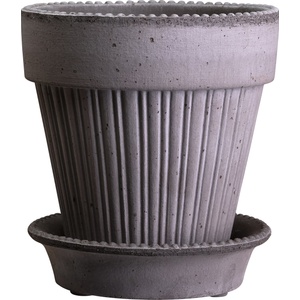 Bergs Potter Саксия Simona с поставка 12 см сива (SG12S)