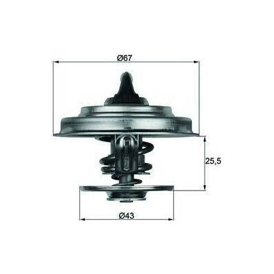 Termostat, chladivo MAHLE TX 18 75D