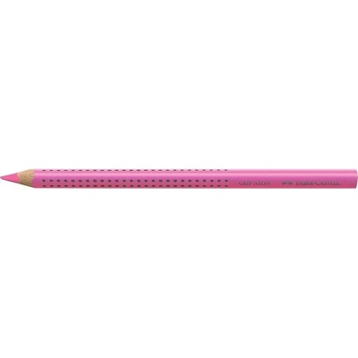 Faber Castell Grip Jumbo trojhranná pastelková v neonově růžové barvě FC114828