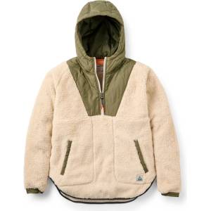 Passenger Дамски поларен пуловер Passenger Women's Beaumont Recycled Sherpa Hooded Fleece 2.0 Fleece jacket - Vintage White - размер XXS (105-6785-0111)