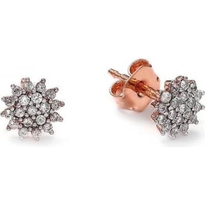 Blink-Blink luxusné diamantové náušnice z ružového zlata 3095RDG