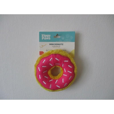 ZippyPaws mini donutz jahodový s pískátkem 13 cm