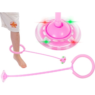 IKO Hula Hop na nohu LED lopta ružová