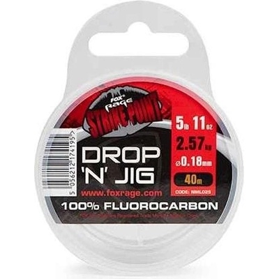 FOX Fluorocarbon Strike Point Drop N Jig Fluro 40 m 0,22 mm 7,79 lb