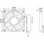 Usongshine Вентилатор 70х70x10mm 12V / 24V 3000/3500RPM 28/33dba 2 Пина за 3Д Принтери
