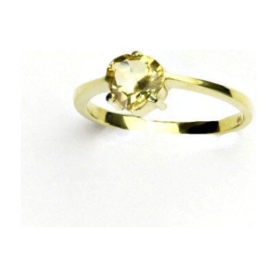 Čištín Zlatý žluté i bílé zlato přírodní kámen citrín T 1362