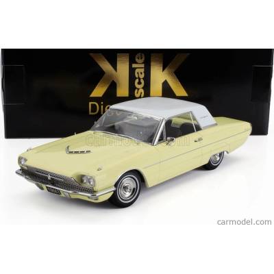 Kk scale Ford usa Thunderbird Cabriolet Hard top Closed 1966 Žlutá Bílá 1:18