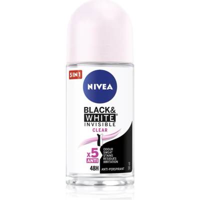 Nivea Invisible Black & White Clear рол-он и антиперспирант за жени 50ml