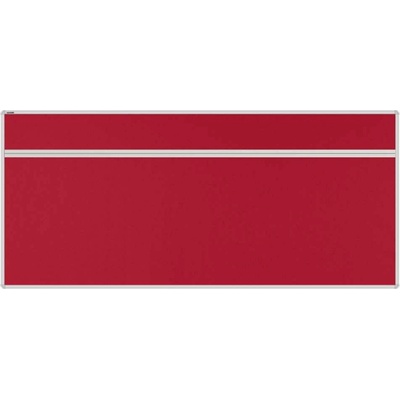 VMS VISION Stolový akustický paraván AKUSTIK ekoTAB oblý roh 180 x 80 cm červený