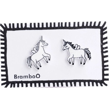 Bramboo náušnice jednorožci 0001823