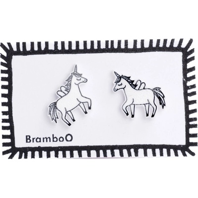 Bramboo náušnice jednorožci 0001823