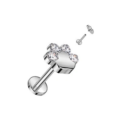 Šperky4U piercing do brady tlapka TITAN TIT1248-1208