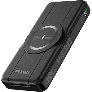 Promate Външна батерия ProMate POWERPACK-FOLD MagSafe 5in1, 15W WC, 10000mAh - Черна