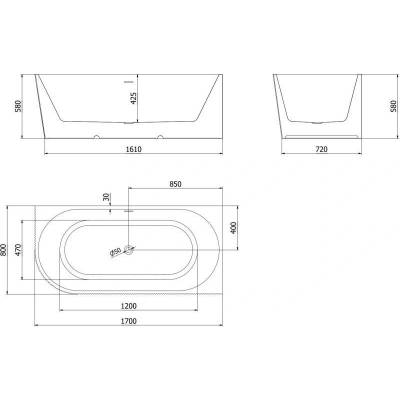 Mexen Silo 170 x 80 cm 52891708062P-50