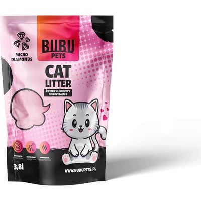 Bubu Pets Silikonové stelivo Micro Pink 3,8 l