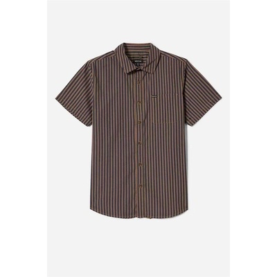 Brixton Charter Print S/S Wvn washed blue/sunnaked stripe WHBSS