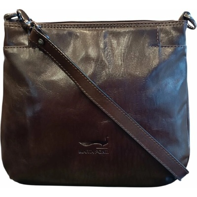 Marta Ponti dámská kožená crossbody kabelka hnědá 8106019.RUF
