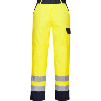 PortWest kalhoty Hi-Vis Bizflame Pro FR92 do pasu reflexní Žlutá