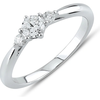 Lillian Vassago Zásnubní prsten z bílého zlata s diamanty LLV59 DR064W