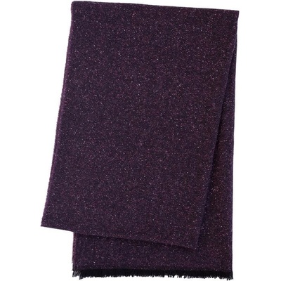 SCANquilt vlněný pléd Miláno melange tmavě fialová malý 60x200