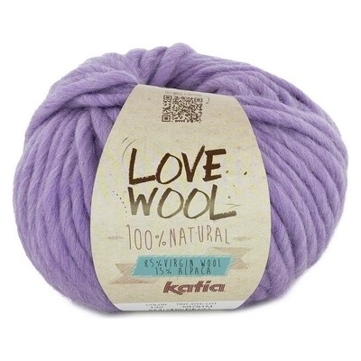LOVE WOOL Katia Farby LOVE WOOL: 132 svetlá fialová - NOVÁ