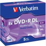 Verbatim DVD+R DOUBLE LAYER 8.5GB 8X MATT SILVER SURFACE (5 PACK) (43541) - beep