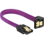 Delock SATA 3 F/F кабел за данни 0.1m надолу/нагоре Premium лилав 83693 (83693)