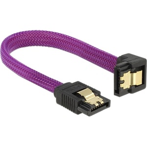 Delock SATA 3 F/F кабел за данни 0.1m надолу/нагоре Premium лилав 83693 (83693)