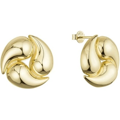 Evolution Group Pozlátené originálne náušnice zo striebra 61126