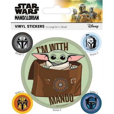 Pyramid International Vinylové samolepky Star Wars The Mandalorian 3 I M With Mando