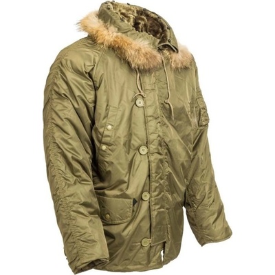 Bunda M-Tramp N3B pánska s kapucňou oliva