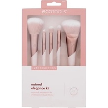 EcoTools Luxe Collection štetec na blending 1 ks + skosený štetec na očnú linku na obočie 1 ks + štetec na aplikáciu korektora 1 ks + štetec na make-up a púder 1 ks + veľký štetec na púder