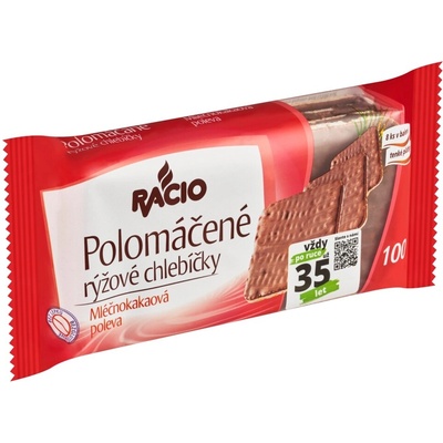 Racio Polomáčené rýžové chlebíčky mléčnokakaové 100 g – Zboží Dáma