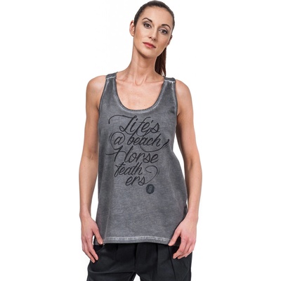 Horsefeathers LIFE IS A BEACH TANK washed gray