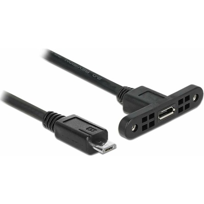 Delock 85245 USB 2.0 USB Micro-B zástrčka USB Micro-B zásuvka 0,25m černý