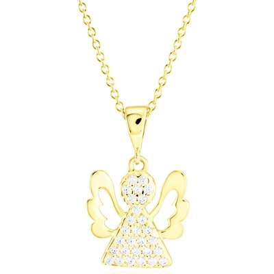 Gemmax Zlatý řetízek s andělem GLSYB-01020-12491
