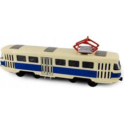 Rappa Kovová retro tramvaj Krakov modrá