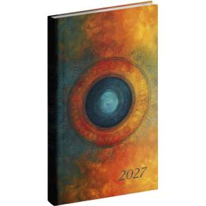 REALSYSTEM Джобен календар REALSYSTEM Picture, вертикален, бял, плосък, с мандала, 2027 (5811-74)