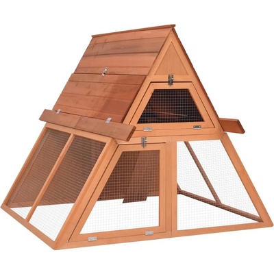 vidaXL Králíkárna masivní jedlové dřevo 152 x 127 x 109,5 cm